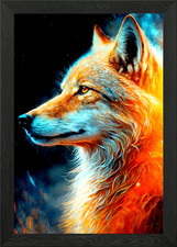 Fuchs gerahmtes wandbild - gerahmtes,