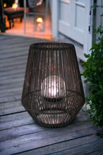 Solarlaterne Poly-Rattan 30 cm