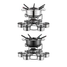 Fonduetopf Set Edelstahl