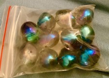 Bastel-Perlen - Set mit Draht, Ösen + gebohrten Rohsteinen; Schmuckherstellung