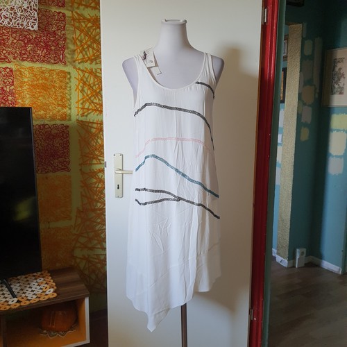 Weiß pailletten partykleid - weiß,