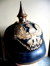 Pickelhaube PREUSSEN Mannschaft großes Abzeigut-sehr guter Zustand 100% original
