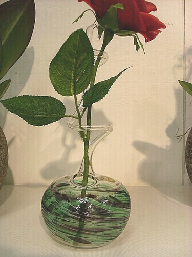 Rosenvase lauscha glas - lauscha,