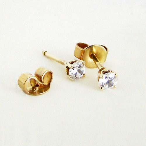 Ohrringe gold 333er zirkonia - ohrringe,