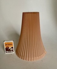 Vintage Lampenschirm Tischleuchte 50er/60er Apricot Beige Plissee 16,5 cm