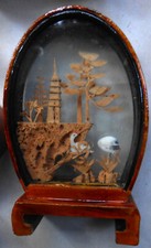 Asia Korkschnitzerei Korkbild