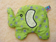 Kirschkern-Kissen Baby Kleinkind grün Elefant Frottee Baumwolle Wärmekissen süß