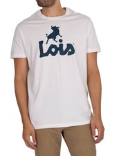 Lois Jeans Herren Logo Classic T-Shirt, Weiß