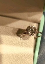 Weissgold Ring 585 mit Diamant im Brillantschliff