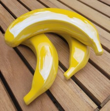 3 x Porzellan Bananen Deko