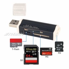 USB 2.0 Card Reader Stick Kartenlesegerät Leser Micro MMC SDHC SD TF M2 Karten