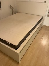 MALM Bett weiß 140x200 cm mit