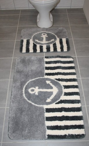 Badematte mit anker motiv - mit, anker-motiv