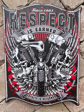 Blechschild Respect Loyalty 45