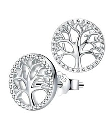 Damen Ohrringe Lebensbaum echt