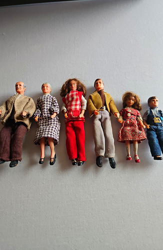 Lundby vintage familie mit oma - mit,
