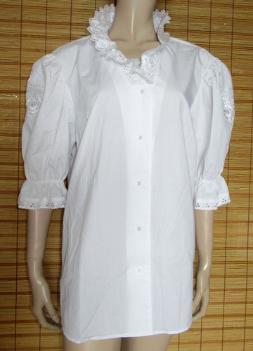 Weisse trachtenbluse spitze - trachtenbluse,