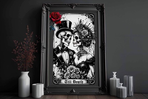 Totenkopf bild gothic print - totenkopf, bild,