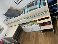 Parisot Hochbett Charly mit ausziehbaren Schreibtisch