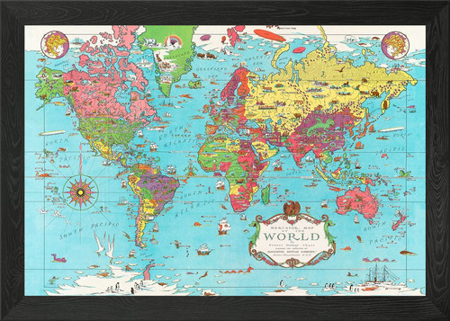 Mercator weltkarte gerahmtes - weltkarte,