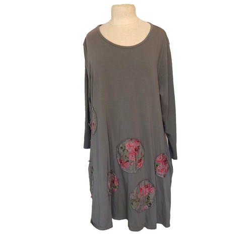 Tunika kleid grau landhausstil - kleid,