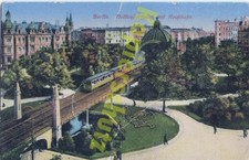 Berlin AK Nollendorfplatz Hochbahn seltene Litho um 1900 mit diversen Schäden
