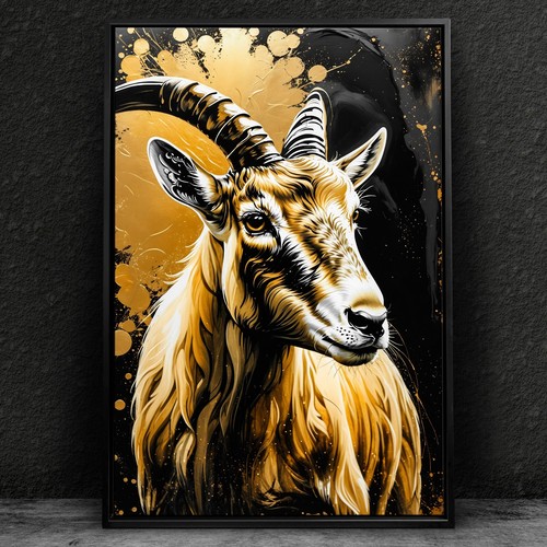 Wandbild goldener tier - ✅,