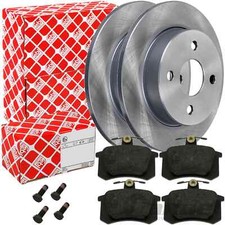 FEBI BREMSSCHEIBEN Ø245mm + BELÄGE HINTEN passend für AUDI 80 B2 B3 B4 quattro