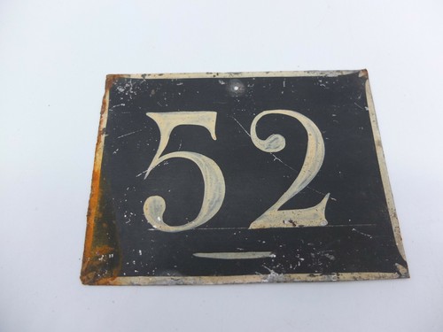 Hausnummer schwarz blech - 52,