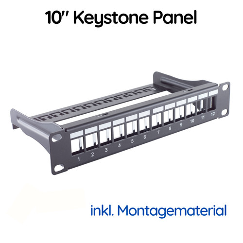 Keystone patchpanel - 10",