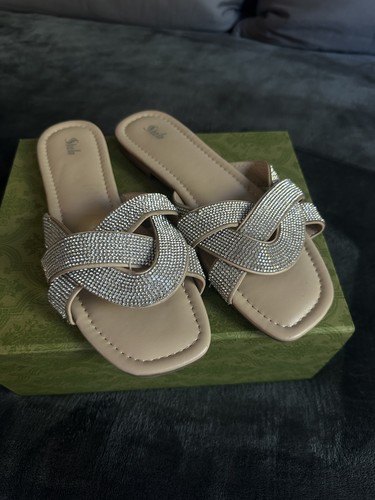 Glitzer sandalen urlaub - sandalen, strass