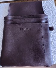 Schöne NEAN Kellnertasche Kellner Börse, Gürteltasche braun Kunstleder