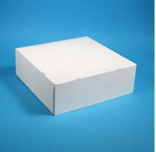 50 Tortenkartons Kuchenkarton Cakebox 34x34x11cm Premium weiß einteilig 450g/m²