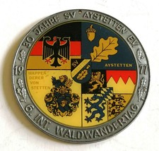 Plakette 30 Jahre SV Aystetten e.V. 6. Int. Waldwandertag 1977 Emblem Andenken