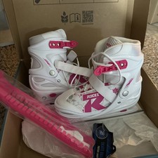 Roces Jokey Ice 2.0 Verstellbare Schlittschuhe Mädchen Gr. 38 - 41 +Kufenschoner