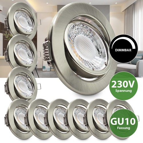 10x led einbaustrahler 230v - led,