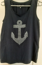 BPC chices Shirt dunkelblau mit Anker aus Strass Gr.40? BW ca.41 cm ungedehnt