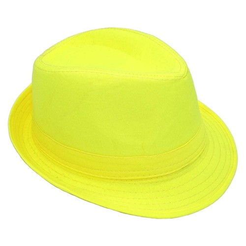 Neonfarbener hut fedora - hut, /