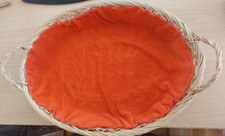 Brotkorb mit Frotteebezug mehrfarbig 41 cm lang - 30 cm breit