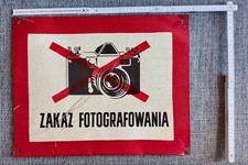 Eisenbahn-Warnschild/Verbotsschild, "Fotografieren Verboten!" aus Polen