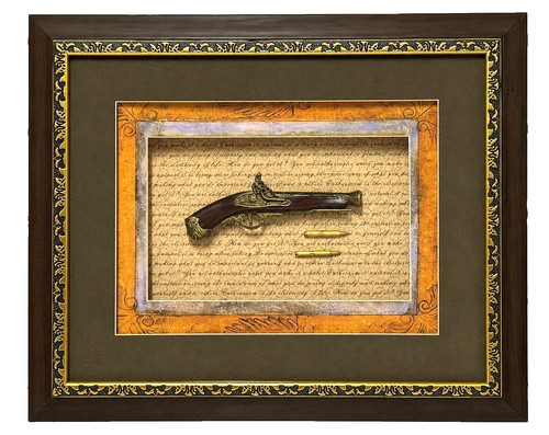 Wandbild vintage pistolen - wandbild,