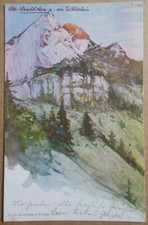 Alt-Wendelstein und sein Töchterlein Berggesichter Killinger Künstlerkarte 1898