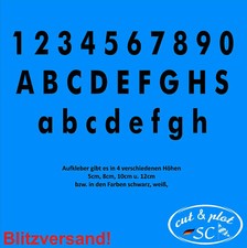 selbstklebende Zahlen Startnr. Hausnummer Aufkleber Briefkasten Mülltonne SC095