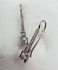 Art Deco platinum earrings