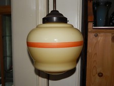 hübsche alte Deckenlampe Glaskuppel 60er Jahre