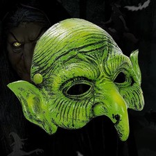 Halloween hexenmaske grün - halloween,