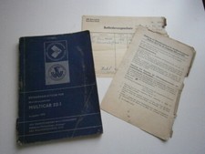 Multicar 22-1, originale DDR Betriebsanleitung, mit Beilagen, Ausgabe 1972