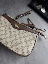 Gucci Damen Umhängetasche Leder Beige