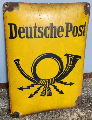 Emailleschild deutsche post - deutsche,
