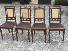 2/1/725  Walzenstühle 4er Satz Esszimmerstühle 4 Stück Gründerzeit Historismus